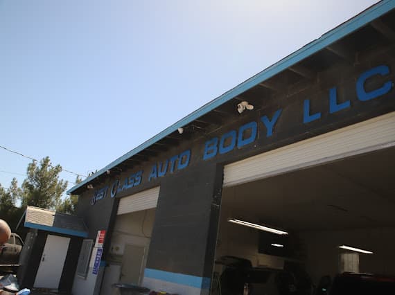 Auto body repair panel work at Best Class Auto Body Las Vegas shop