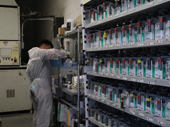 Auto paint color mixing station at Best Class Auto Body Las Vegas NV